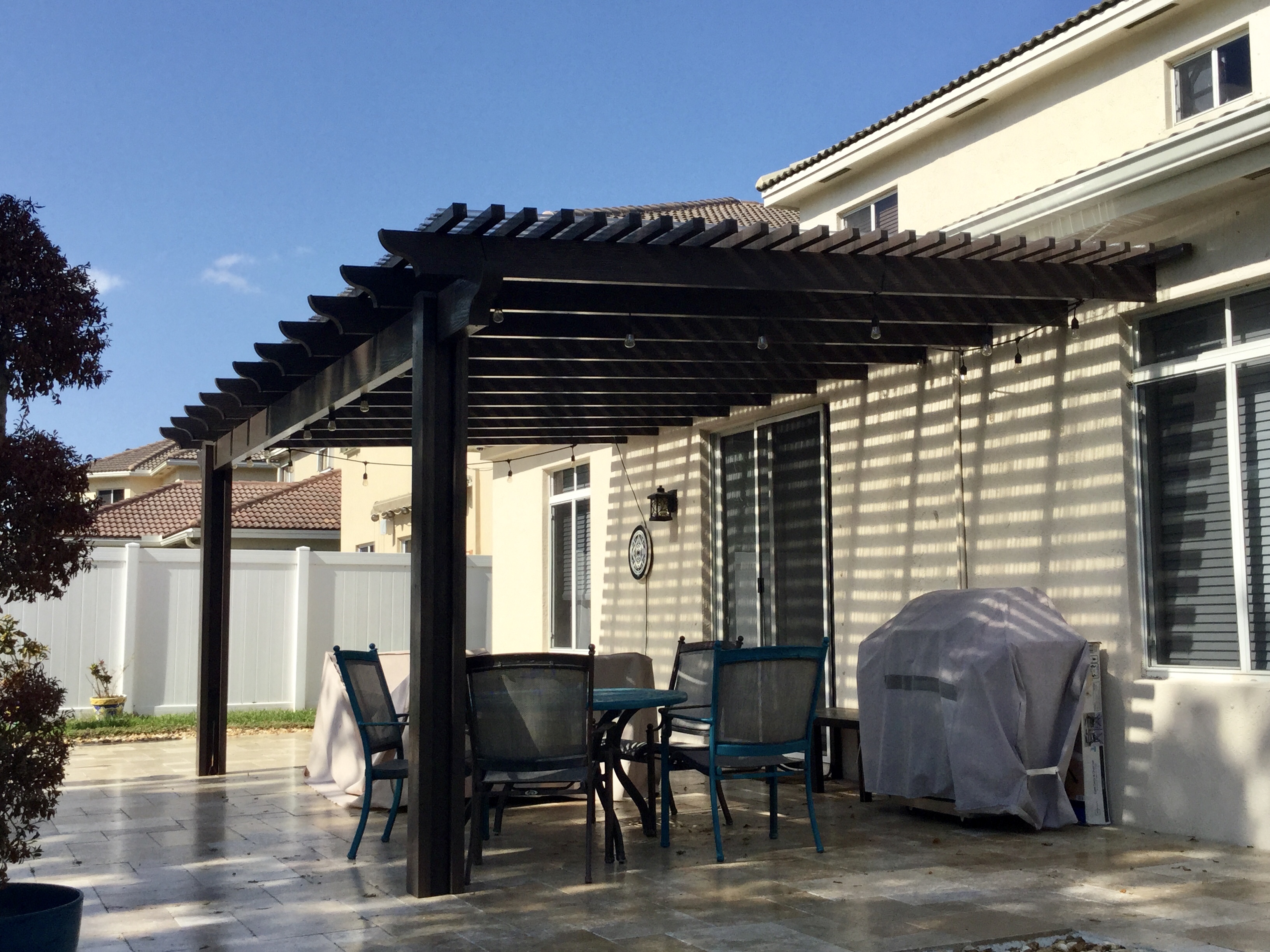 lattice pergola bronze
